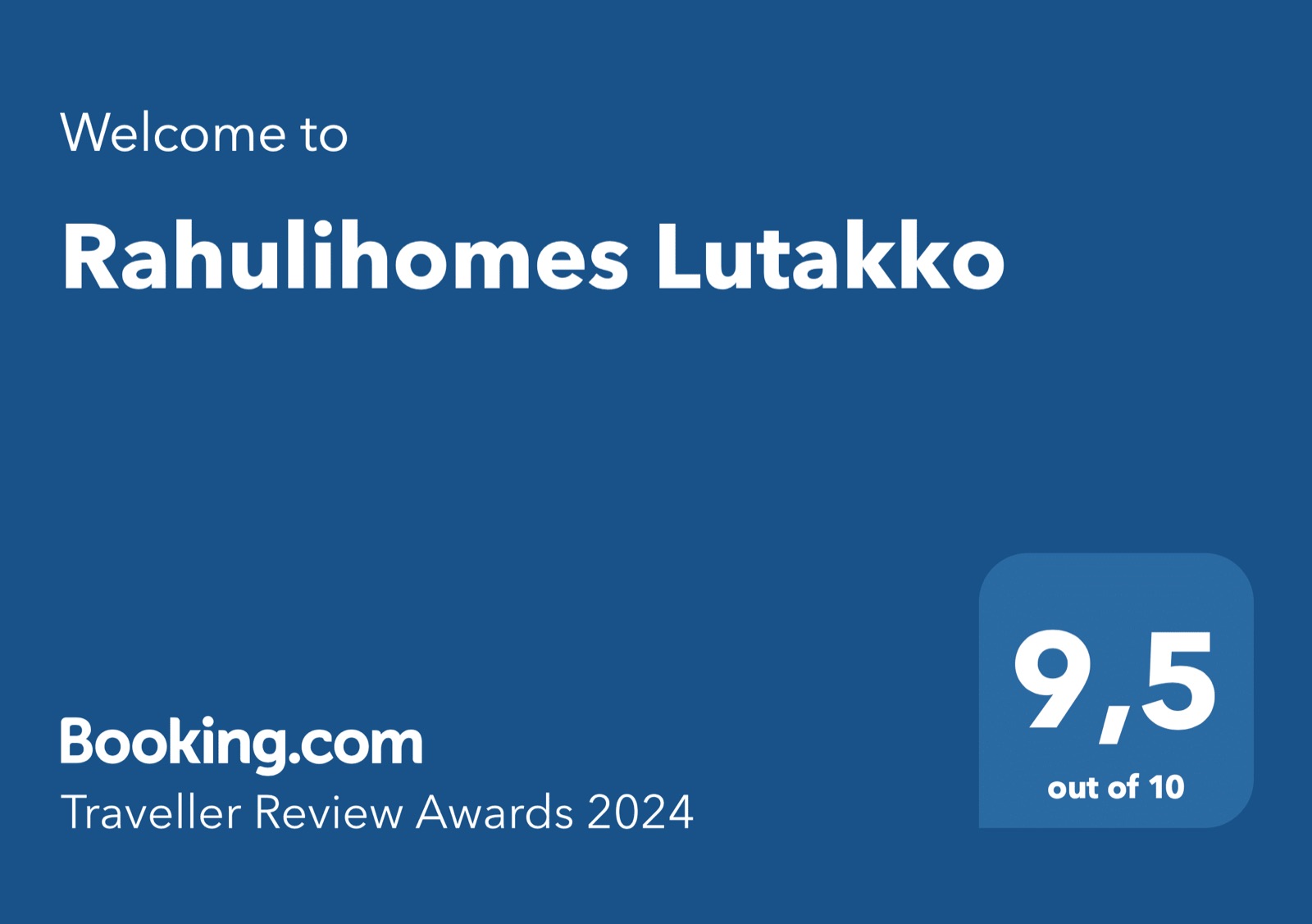 TravellerReviewAward – Rahulihomes Jyväskylä